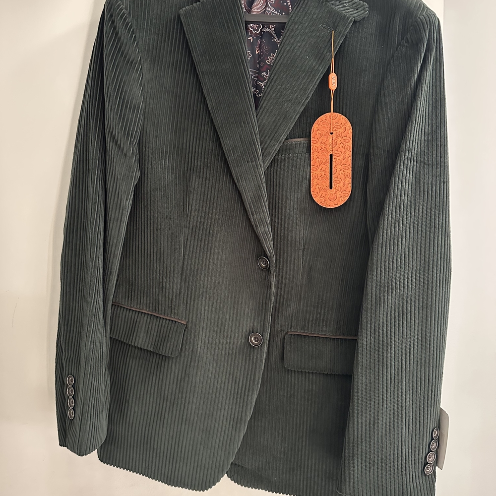 TALLIA Green Sport Coat with Notch Lapel